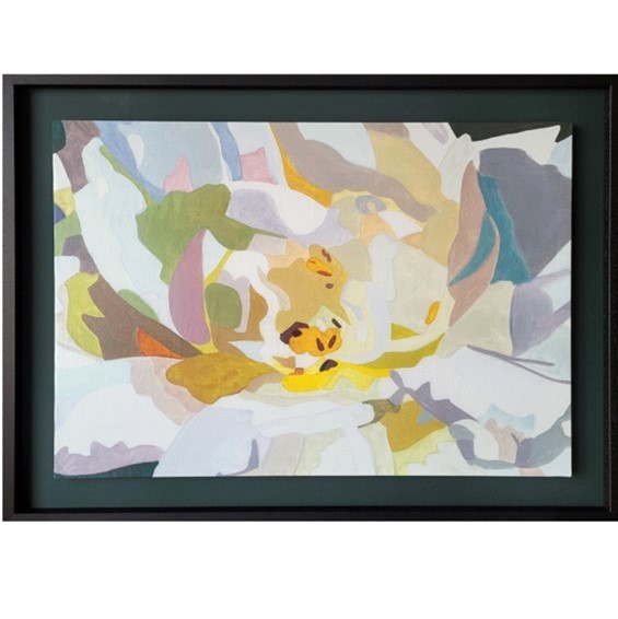 Verdant Spring abstract painting printed on silk
